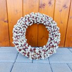 Veľkonočný veniec z bahniatok - slamený základ ⌀30 cm